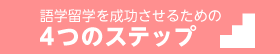 海外留学を成功させるための4つのステップ