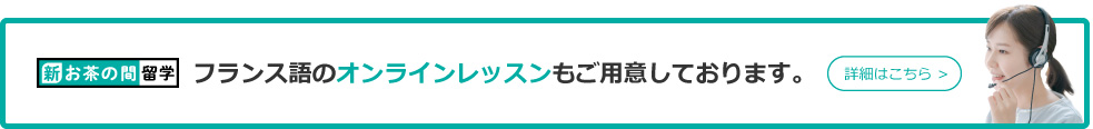 フランス語のオンラインレッスンもご用意しております。