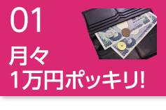 月々1万円ポッキリ