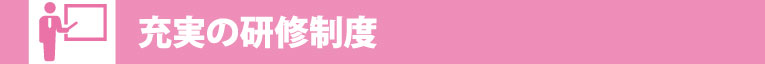 充実の研修制度