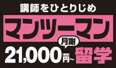 20,000円マンツーマン留学