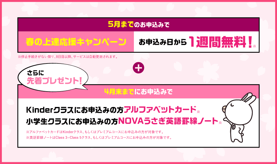  2021春の上達応援キャンペーン