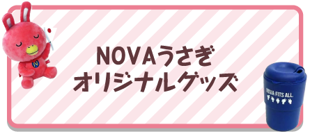 NOVAうさぎオリジナルグッズ。