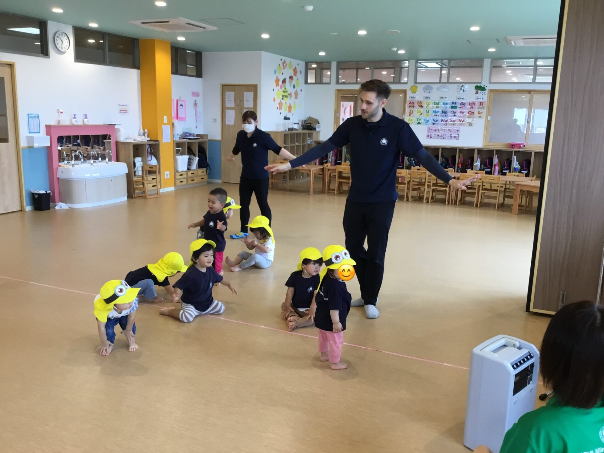 Nursery Class. Getting ready for sports day!