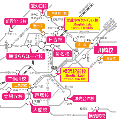 神奈川県周辺の路線図