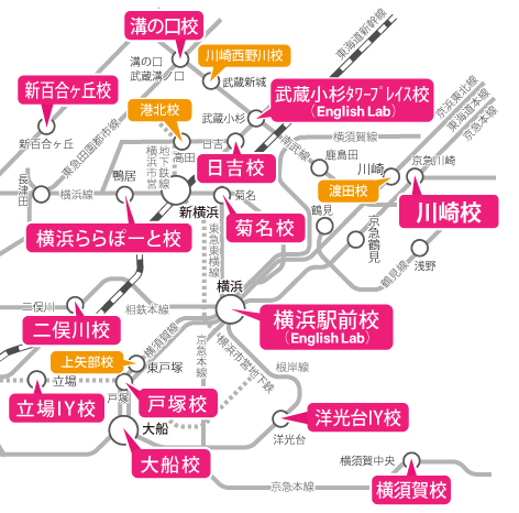神奈川県周辺の路線図