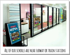 All of our schools are near subway or train stations